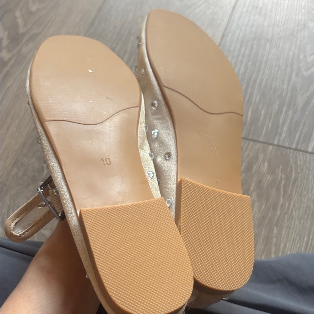 Rhinestone ballet shoes size 10 - Picture 2 of 5